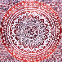 Tenture Murale Mandala Rouge Bhagat