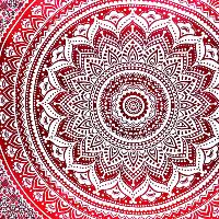 Tenture Murale Mandala Rouge Bhagat