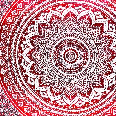 Tenture Murale Mandala Rouge Bhagat